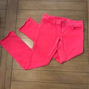 LILLY PULITZER 2010s Women’s Worth Straight Jeans Size 12 Pink Preppy Colorful